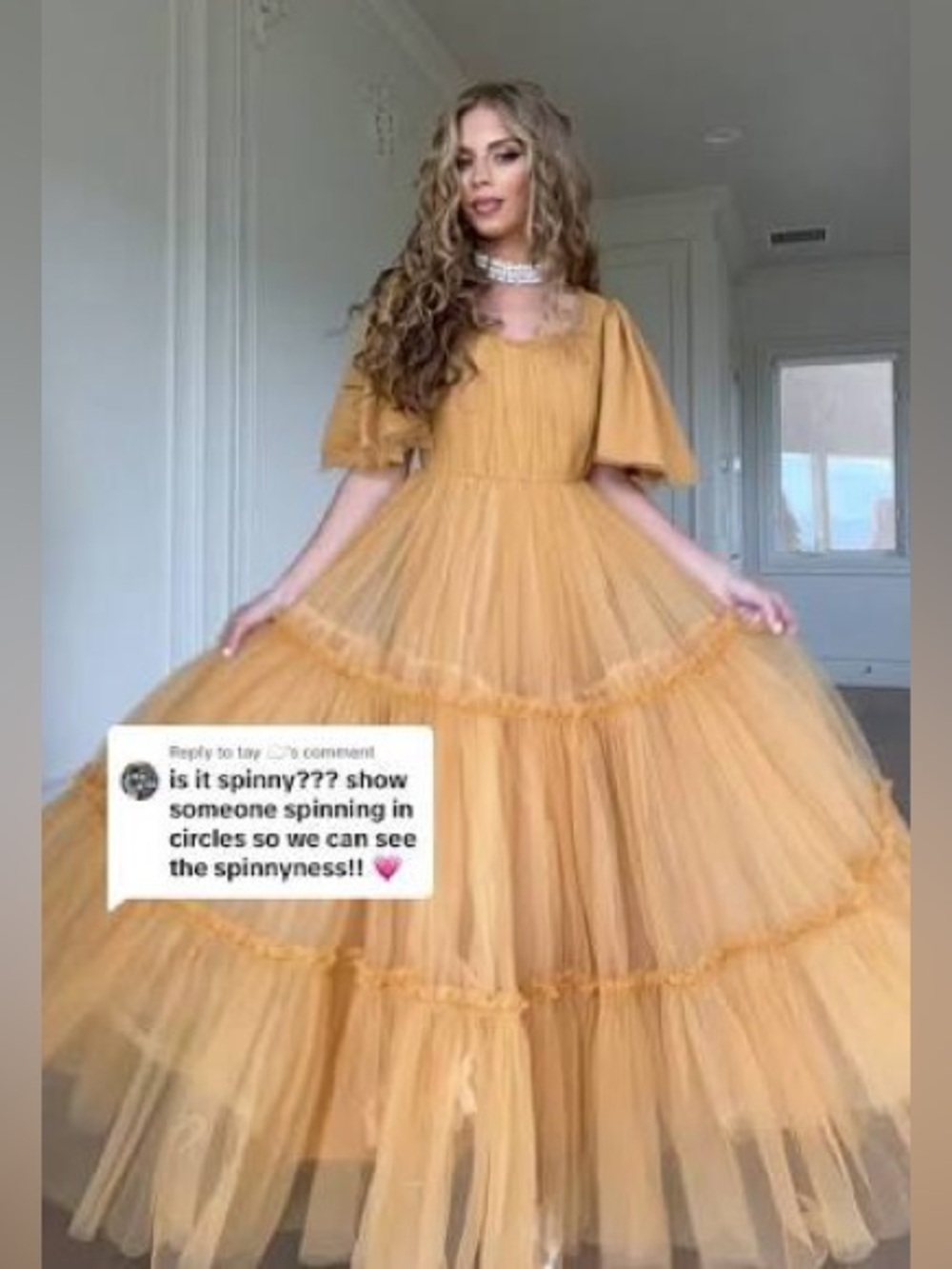 JessaKae Ophelia Golden Tulle Dress